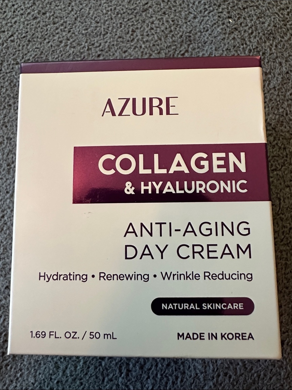 Azure Collagen & Hyaluronic Anti-Aging Day Cream — White with Plum Accents